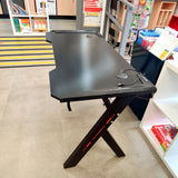 Gaming Desk Home Office Computer Desk - Carbon Fiber - LED Racer Table