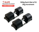 Adjustable Dumbbells 2kg Increment Premium Finish 3 Years Warranty