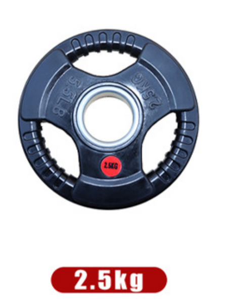 Olympic Tri-Grip Weight Plates Cast Iron Rubber Coated