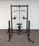 Multi Function Half Cage Squat Rack Lat Machine