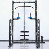 Multi Function Half Cage Squat Rack Lat Machine