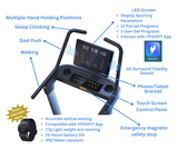 Steep Rock Climing Marathon Training Commercial Treadmill AceFit M3 Max