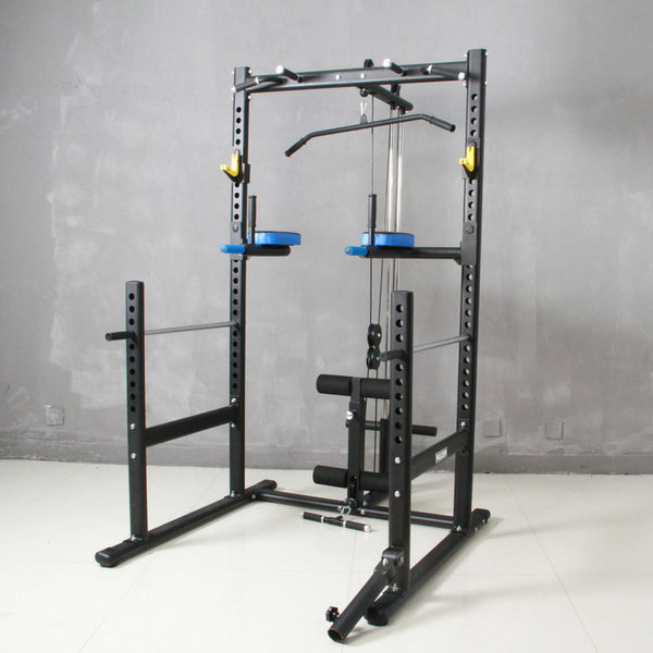 Multi Function Half Cage Squat Rack Lat Machine